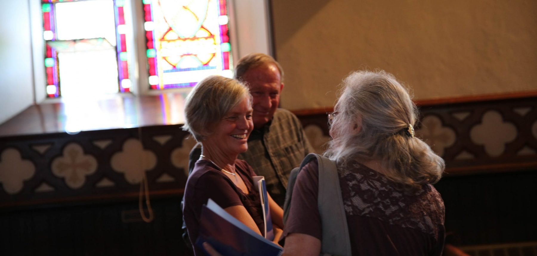 Joyful gathering of parishioners at St. Peter's
